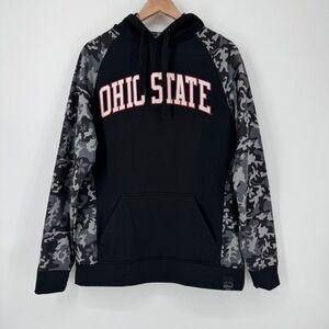 Ohio State Buckeyes NCAA Hoodie Camo Sleeves Mens Medium‎ Sweatshirt